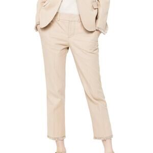 Zadig & Voltaire Women's Frange Pants Cotton Natural Beige Size 34